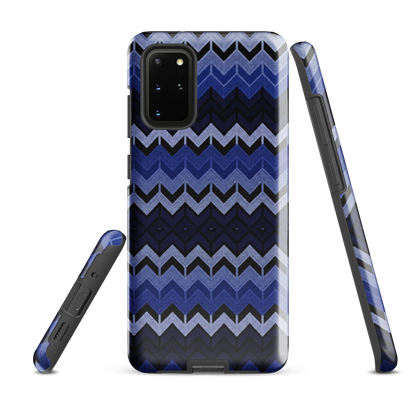 Blue Chevron Pattern Tough Case for Samsung