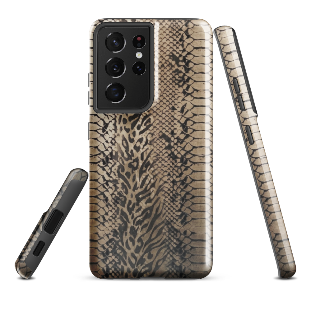 Neutral Snake Skin Tough Case for Samsung