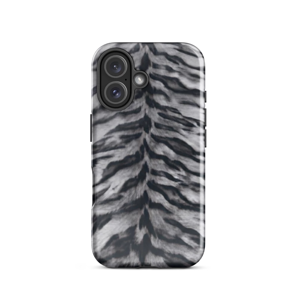 Gray Tiger Print Tough Case for iPhone®