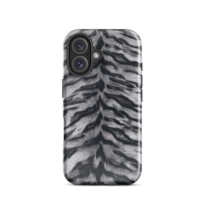 Gray Tiger Print Tough Case for iPhone®