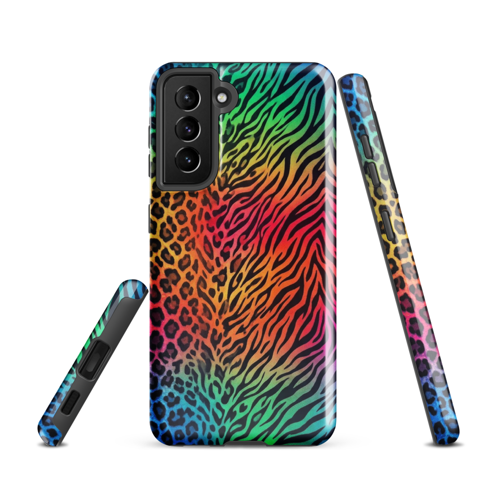 Rainbow Leopard & Zebra print Tough Case for Samsung