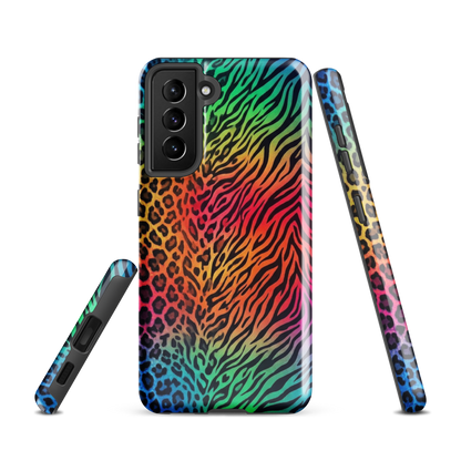 Rainbow Leopard & Zebra print Tough Case for Samsung