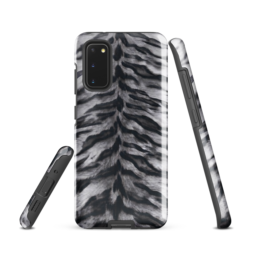Gray Tiger Print Tough Case for Samsung