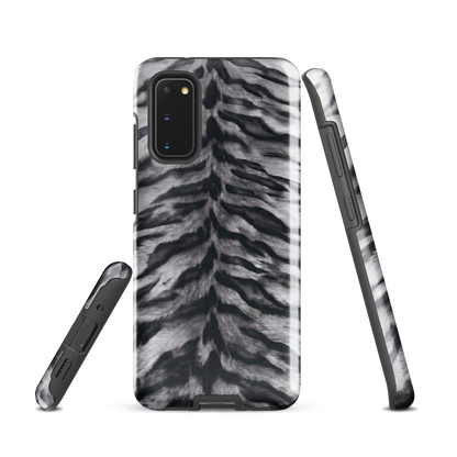 Gray Tiger Print Tough Case for Samsung