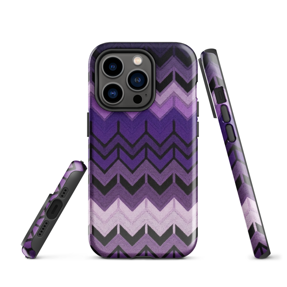 Purple Chevron Tough Case for iPhone®