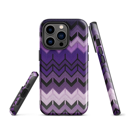 Purple Chevron Tough Case for iPhone®