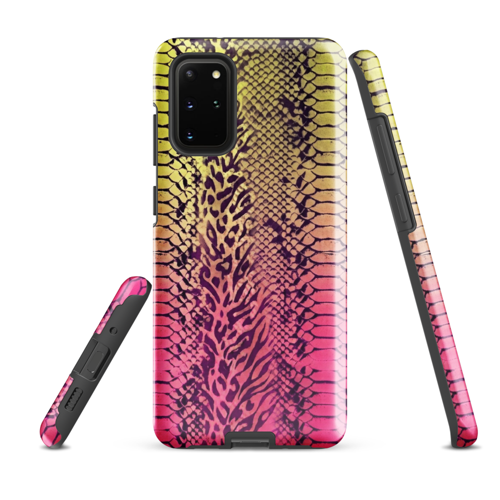 Yellow & Pink Snake Skin & Leopard Print Tough Case for Samsung