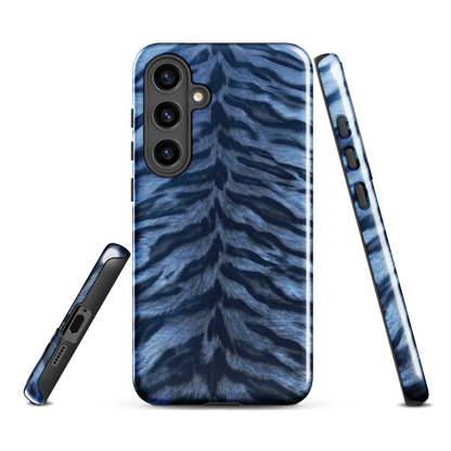 Blue Tiger Print Tough Case for Samsung