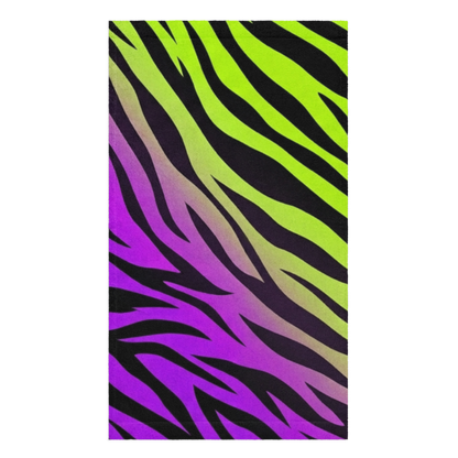 Neon Green and Purple Hand Towel