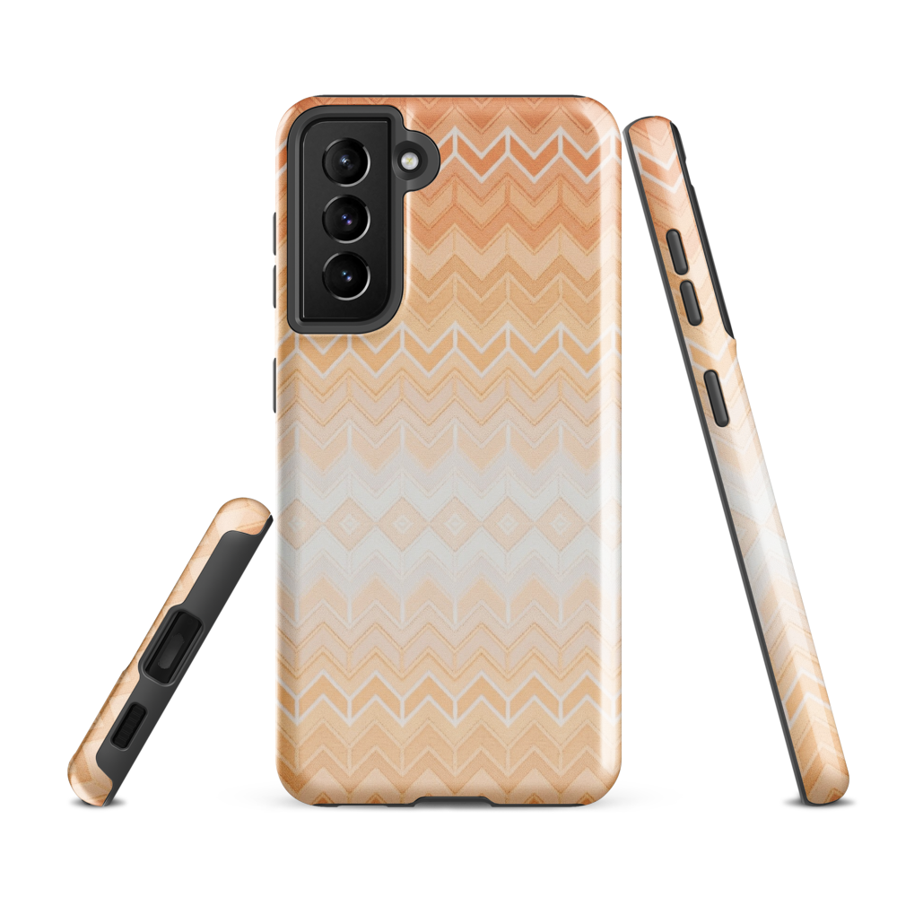 Orange Chevron Tough Case for Samsung