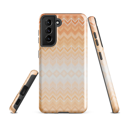 Orange Chevron Tough Case for Samsung