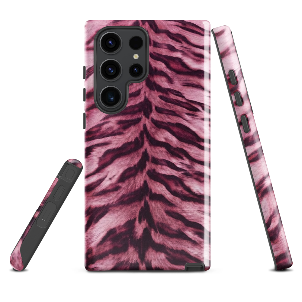 Pink Tiger Print Tough Case for Samsung