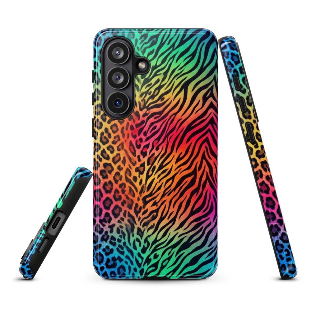Rainbow Leopard & Zebra print Tough Case for Samsung