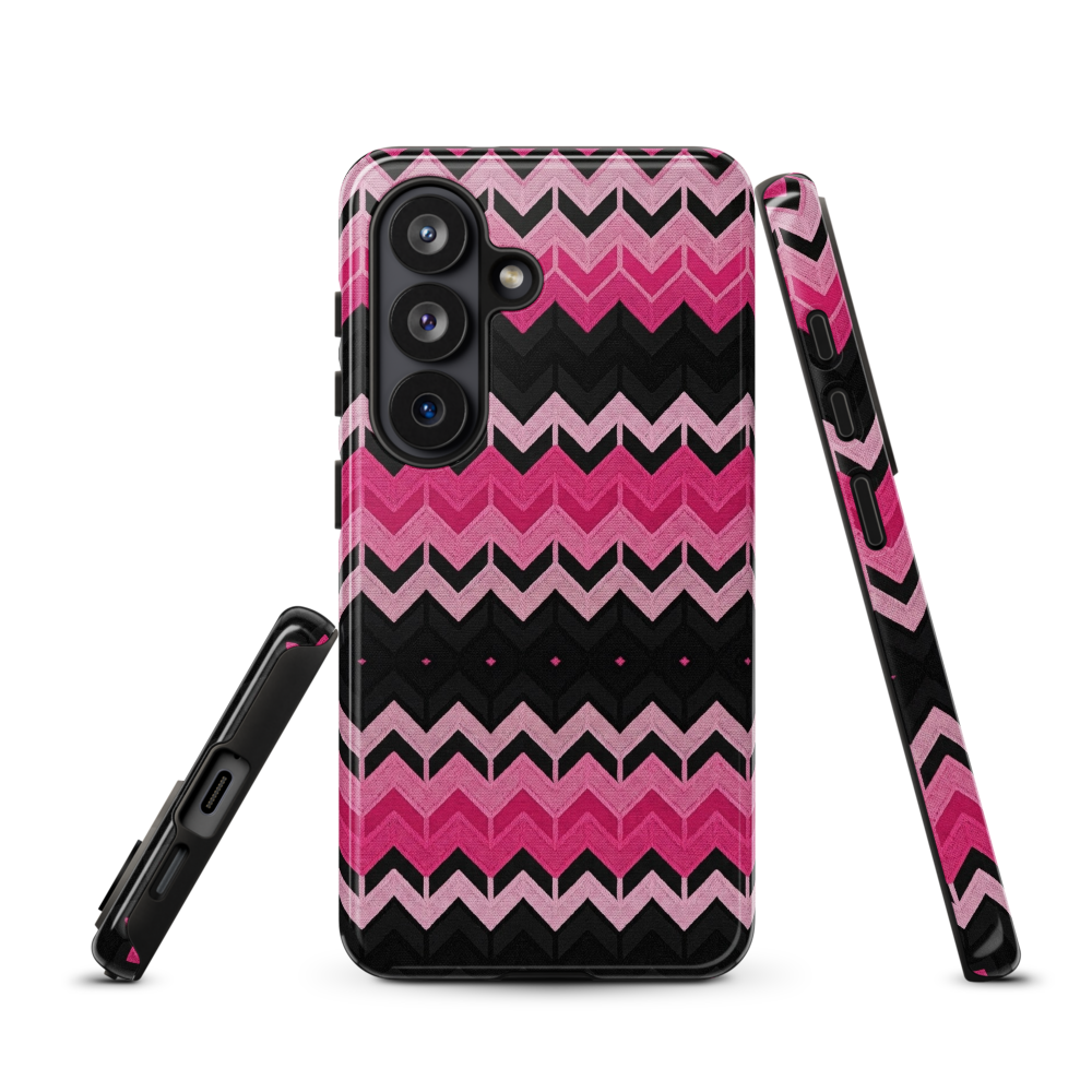 Pink Chevron Print Tough Case for Samsung