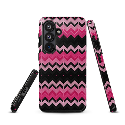 Pink Chevron Print Tough Case for Samsung