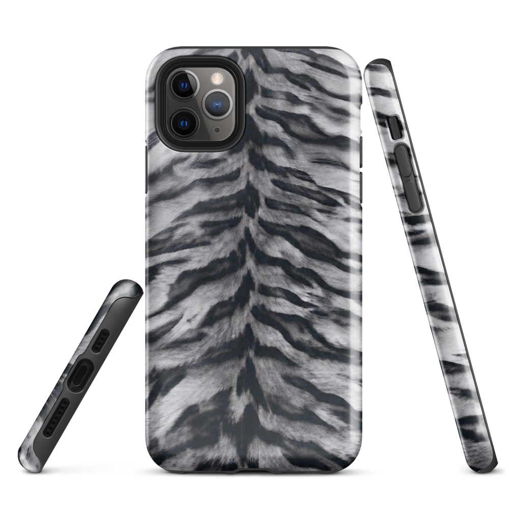 Gray Tiger Print Tough Case for iPhone®