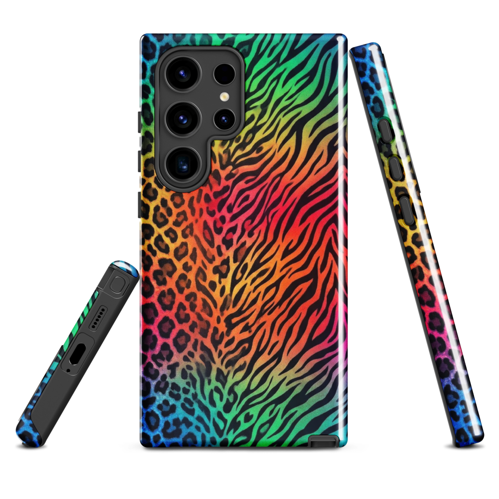 Rainbow Leopard & Zebra print Tough Case for Samsung