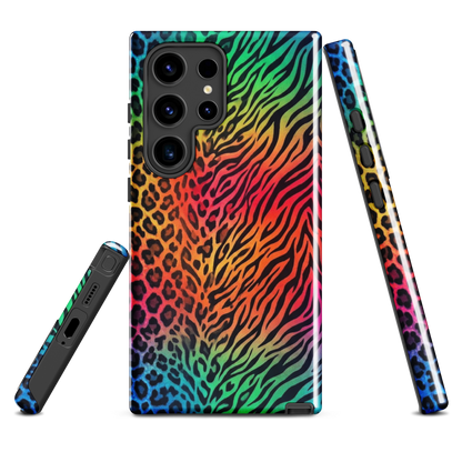 Rainbow Leopard & Zebra print Tough Case for Samsung