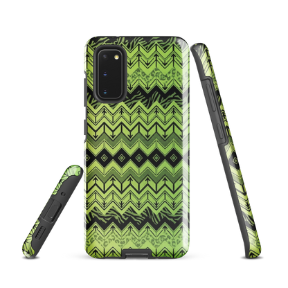 Lime Green Zebra & Leopard Print Chevron Tough Case for Samsung