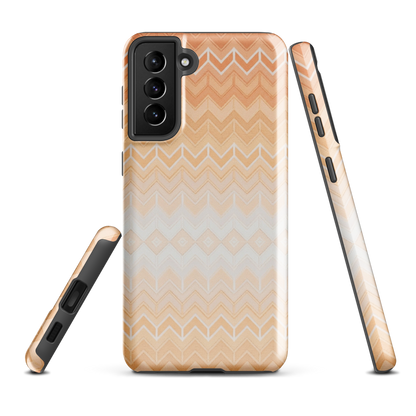 Orange Chevron Tough Case for Samsung
