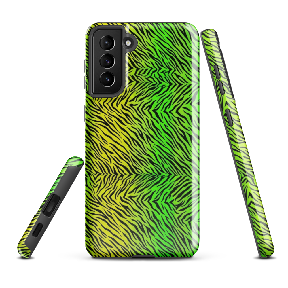 Green & Yellow  Zebra Print Tough Case for Samsung