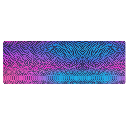 Neon Pink & Purple Snake Skin & Leopard Print Pilates Yoga Mat