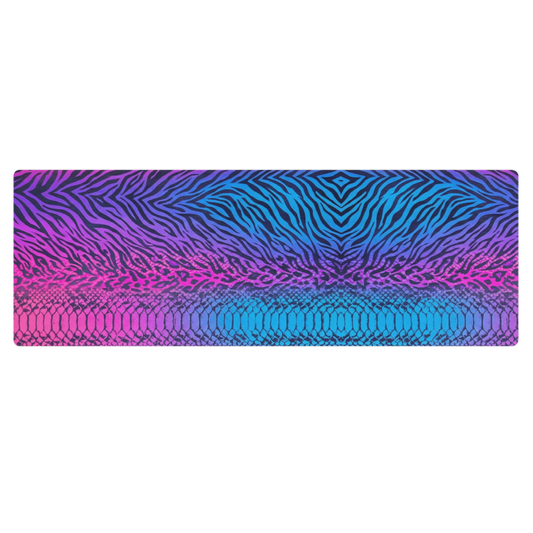 Neon Pink & Purple Snake Skin & Leopard Print Pilates Yoga Mat