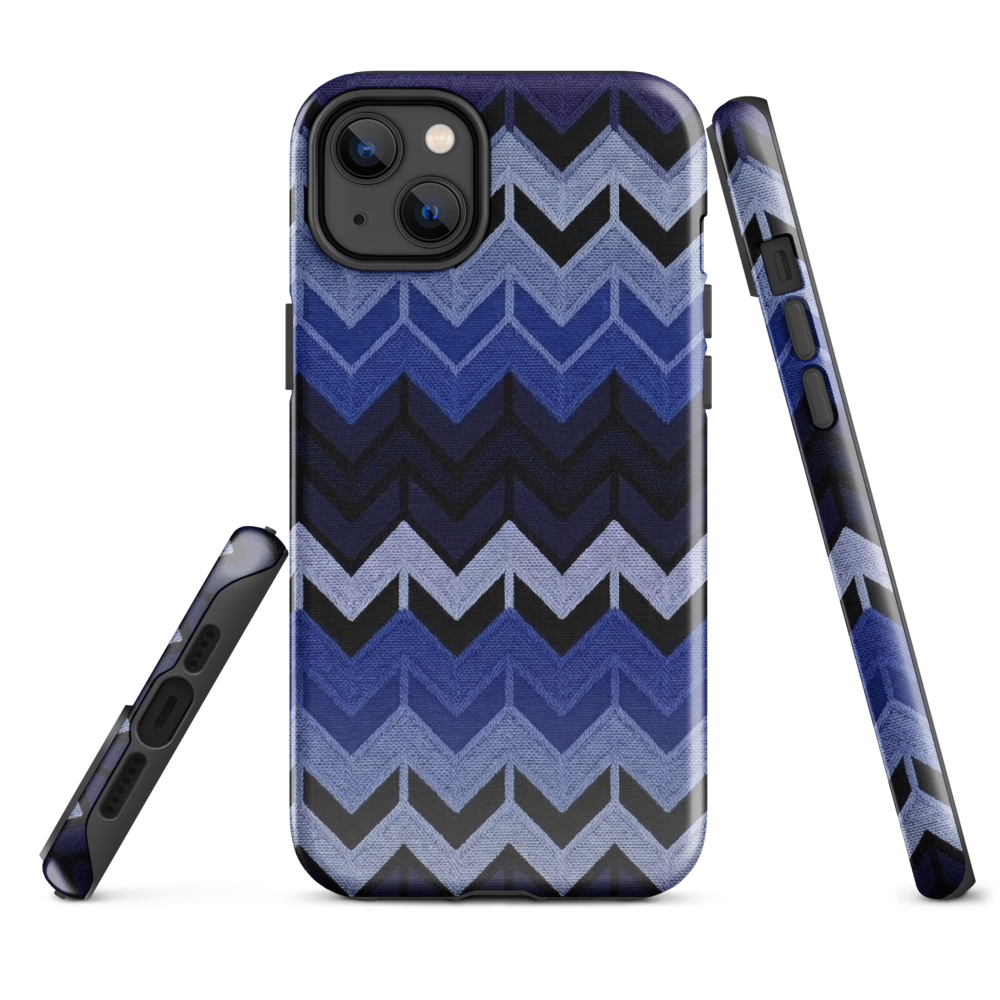 Blue Chevron Tough Case for iPhone®