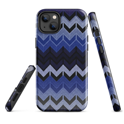 Blue Chevron Tough Case for iPhone®