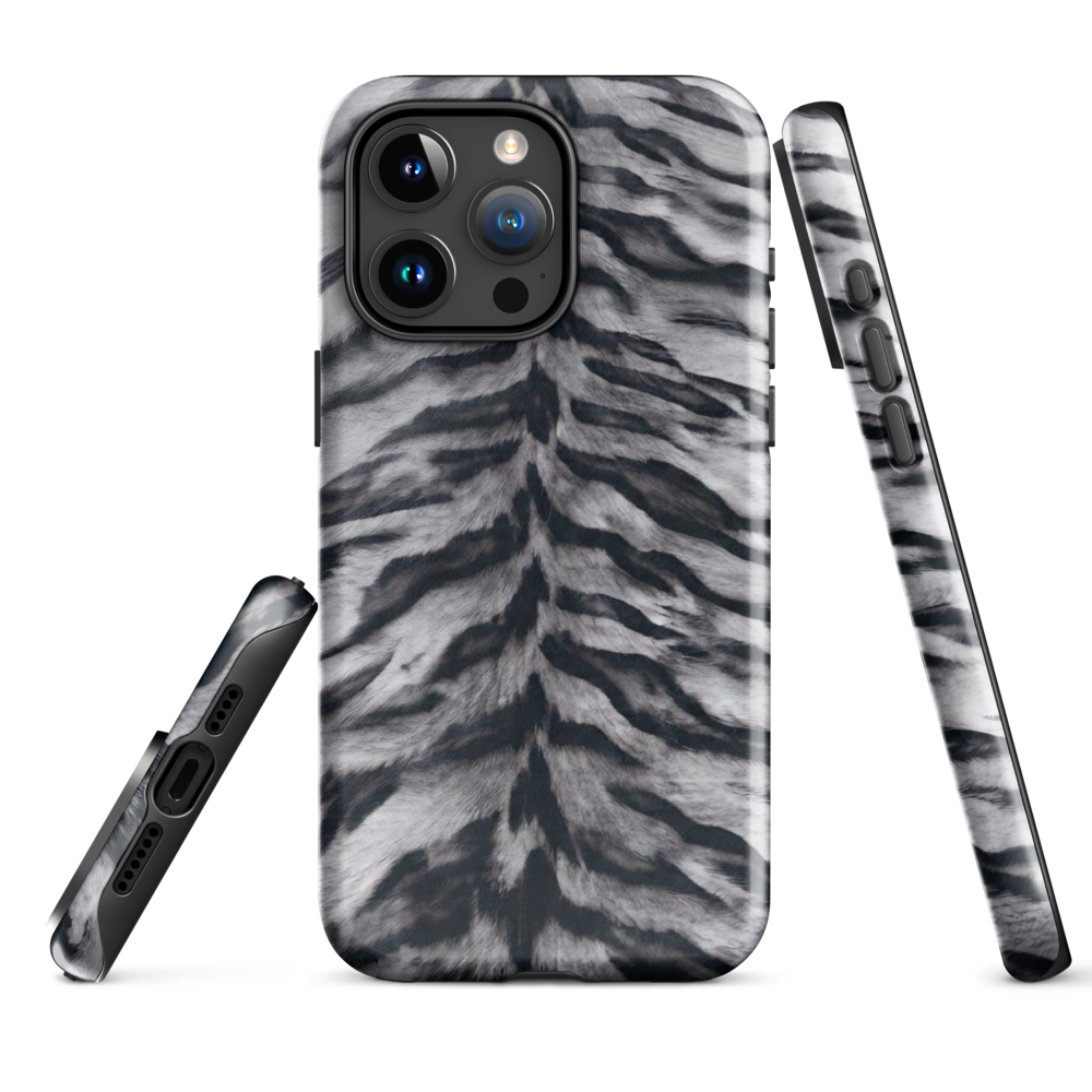 Gray Tiger Print Tough Case for iPhone®