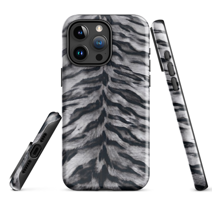 Gray Tiger Print Tough Case for iPhone®