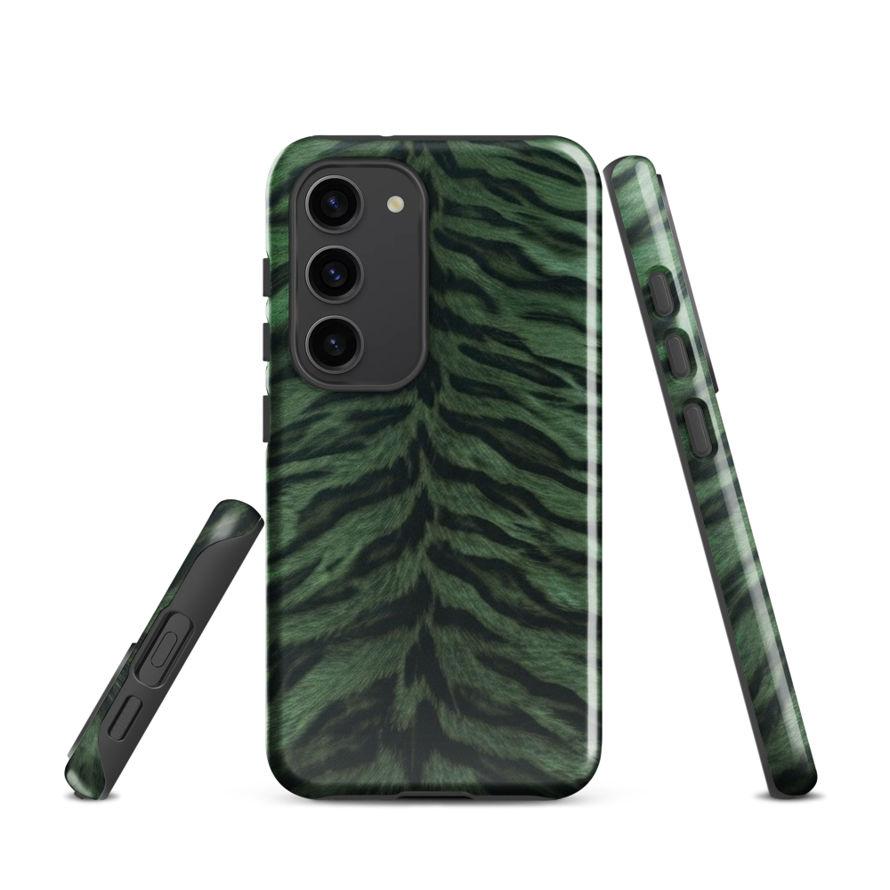 Green Tiger Print Tough Case for Samsung