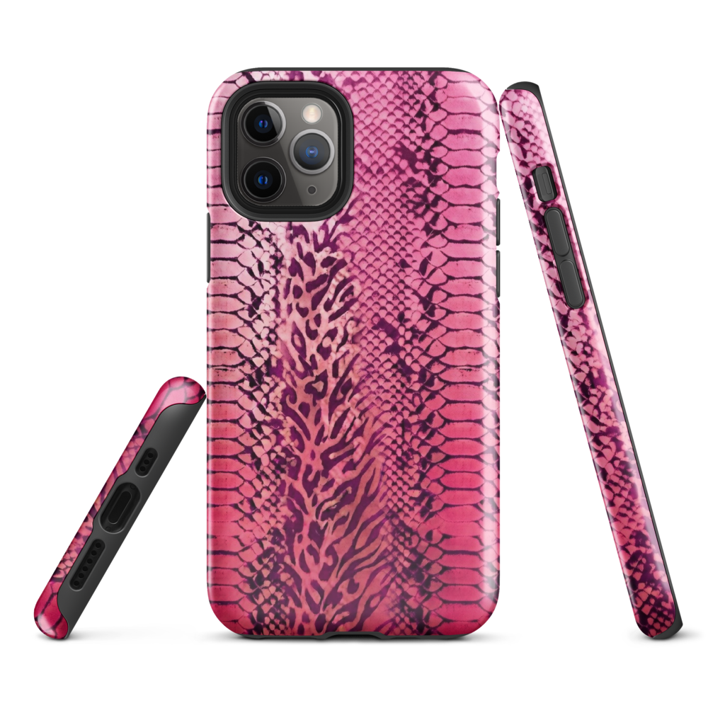 Pink Leopard Print and Snake Skin Tough Case for iPhone®