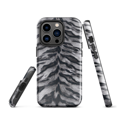 Gray Tiger Print Tough Case for iPhone®
