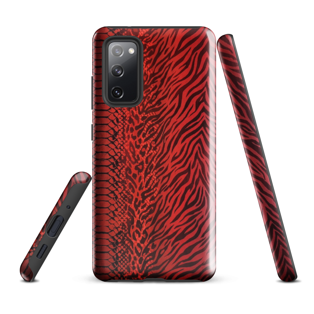 Red Zebra Snake & Leopard Print Tough Case for Samsung