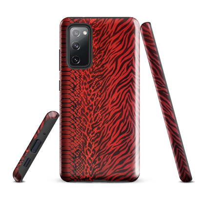 Red Zebra Snake & Leopard Print Tough Case for Samsung