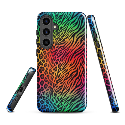 Rainbow Leopard & Zebra print Tough Case for Samsung