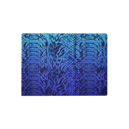 Blue Snake Skin & Leopard Print Glass Cutting Board