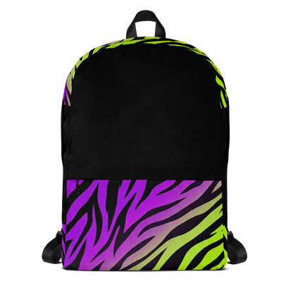 Purple & Green Zebra Print Backpack
