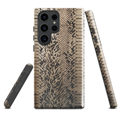 Neutral Snake Skin Tough Case for Samsung