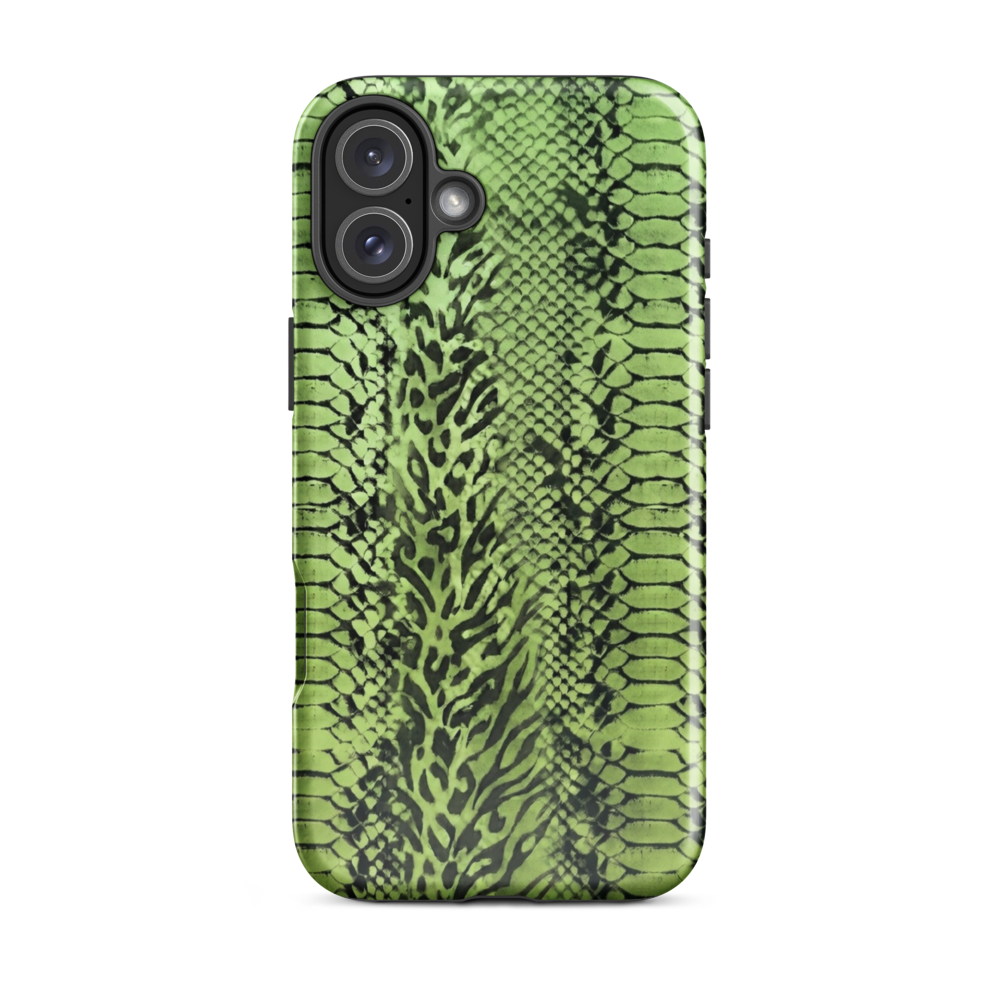 Green Snake Skin & Leopard Print Tough Case for iPhone®