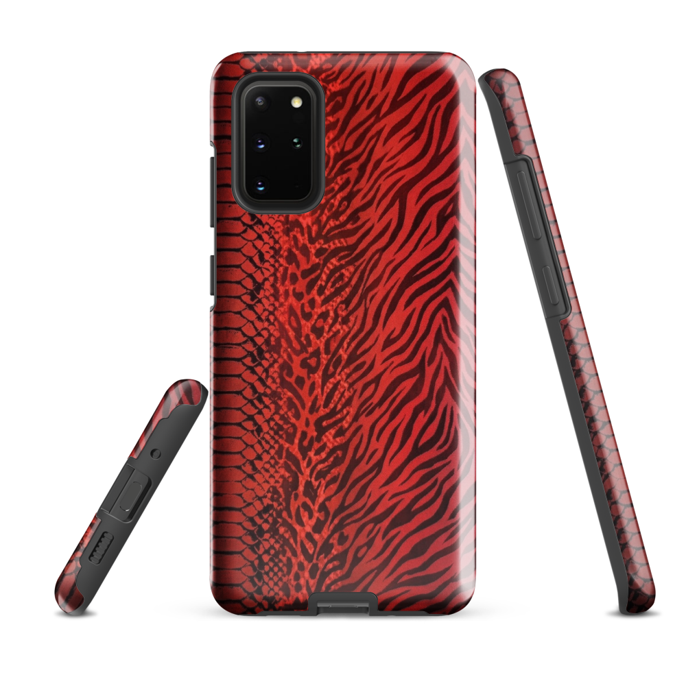 Red Zebra Snake & Leopard Print Tough Case for Samsung