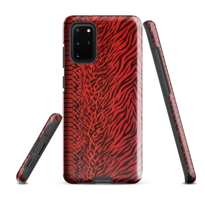 Red Zebra Snake & Leopard Print Tough Case for Samsung