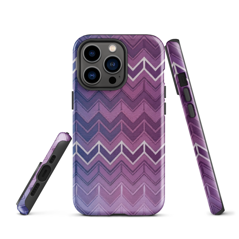 Blue Purple & White Chevron Classic Tough Case for iPhone®