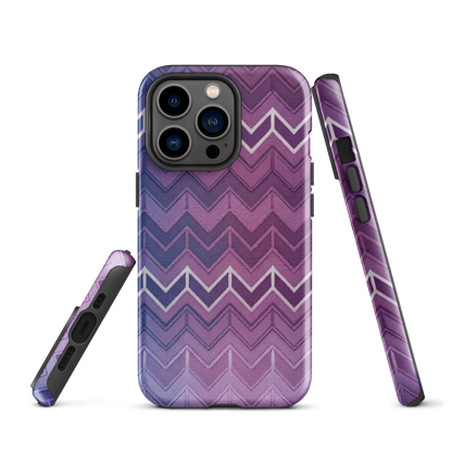 Blue Purple & White Chevron Classic Tough Case for iPhone®