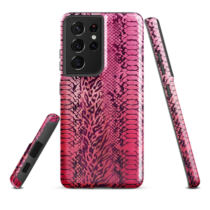 Pink Snake Skin & Leopard Print Tough Case for Samsung