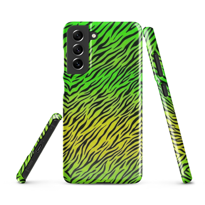 Green & Yellow  Zebra Print Snap Case for Samsung