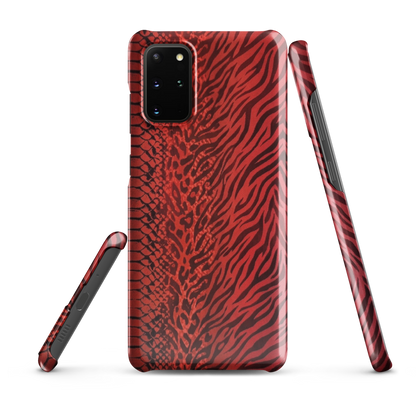 Red Zebra Snake & Leopard Print Snap Case for Samsung