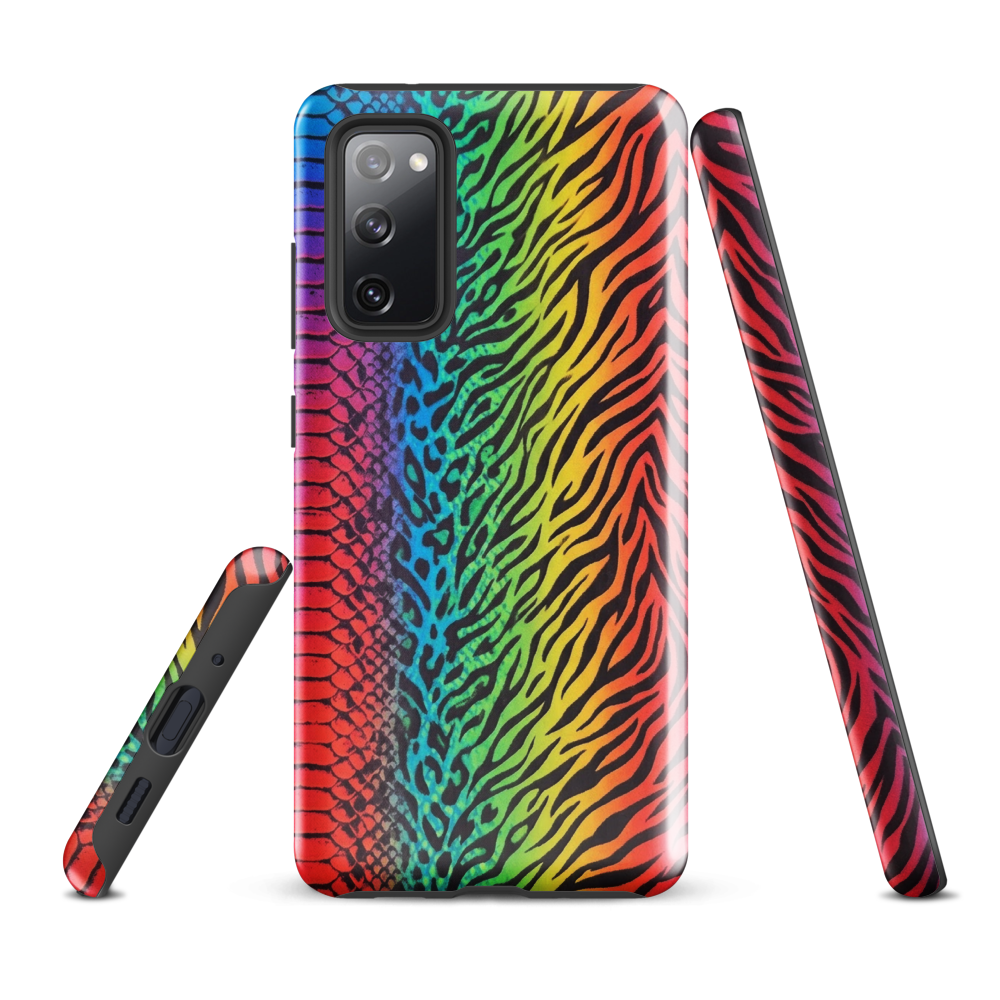 Vibrant Rainbow Snake Skin Zebra & Leopard Print Tough Case for Samsung