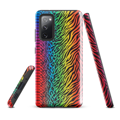 Vibrant Rainbow Snake Skin Zebra & Leopard Print Tough Case for Samsung